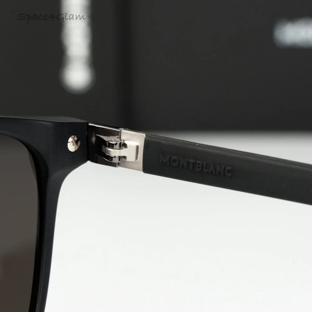 Montblanc Men Sunglasses Black Square MB0248S 001 NEW AUTHENTIC
